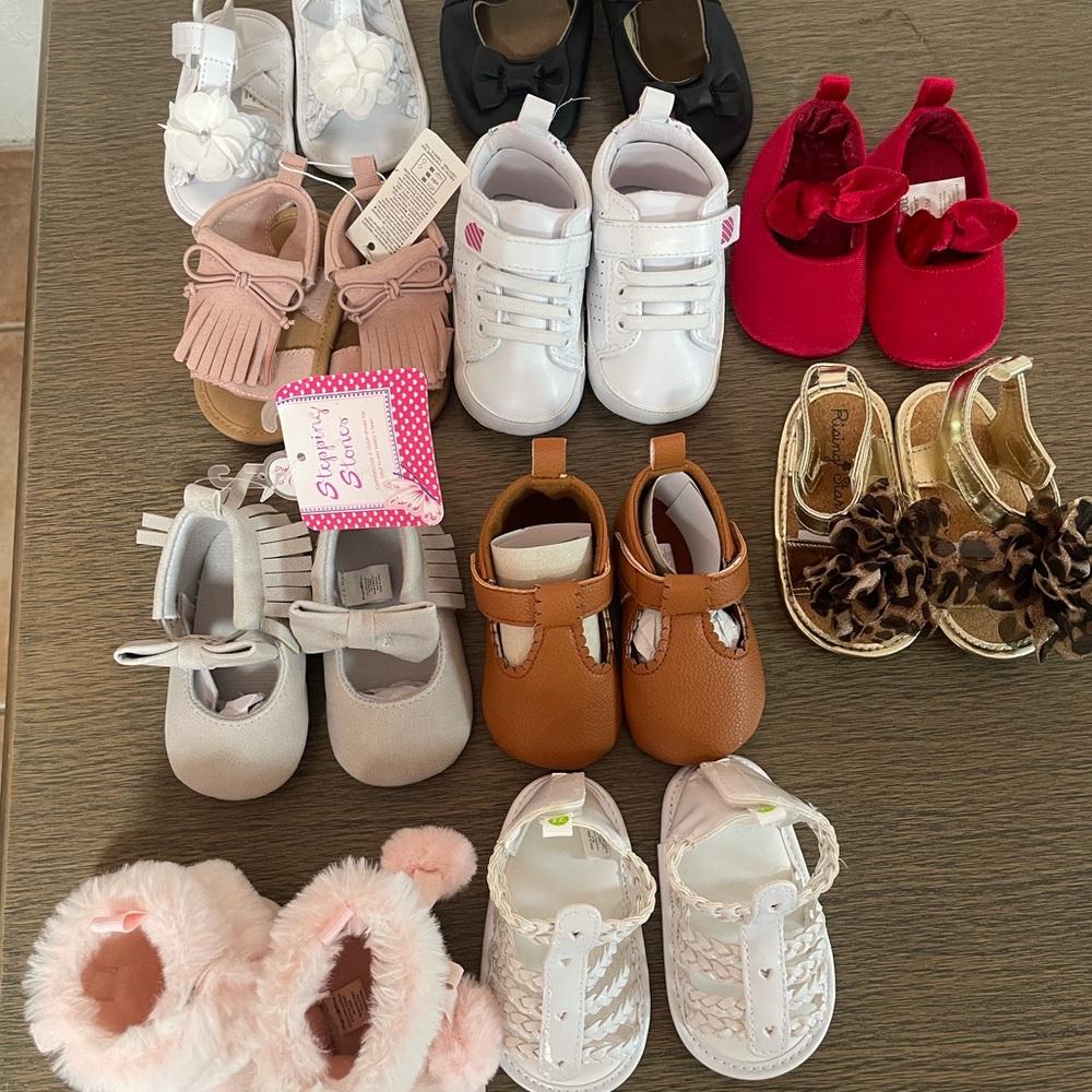 White and Pink Kids Shoes